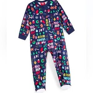 Family Pajamas Baby Holiday Toss One-Piece Footed Pajamas